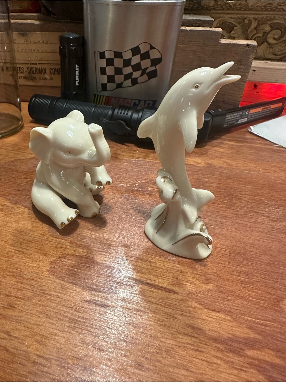 Vintage Lenox collectible elephant and dolphin pair trinkets - Picture 2 of 3